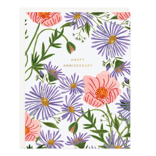 Poppy Anniversary Card - Ramona & Ruth