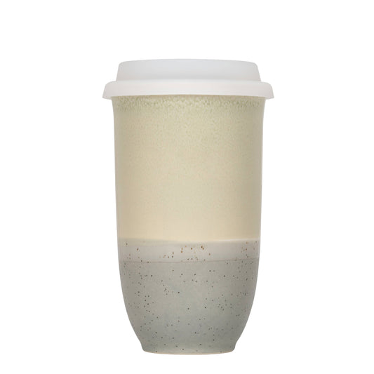 Mist Nova Ceramics Travel Mugs - Ceramic Travel Cup – 16oz with Lid & Sleeve