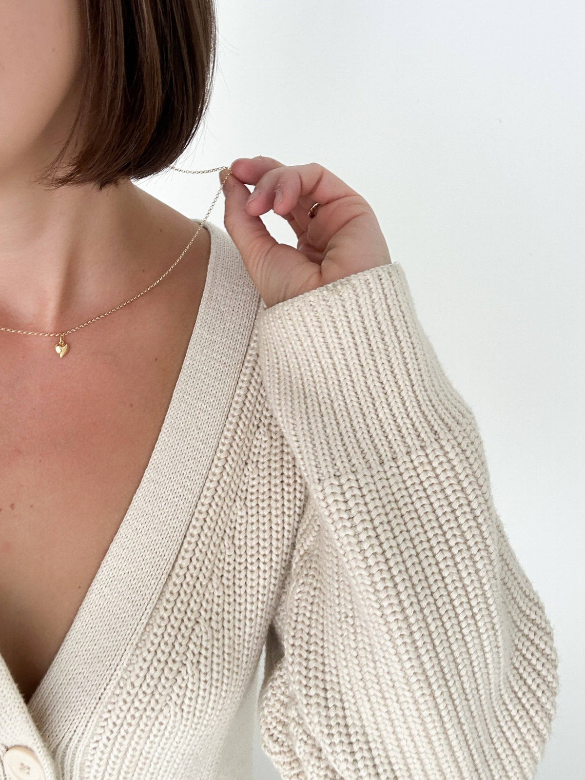 Lou Puff Heart Necklace | Gold Fill