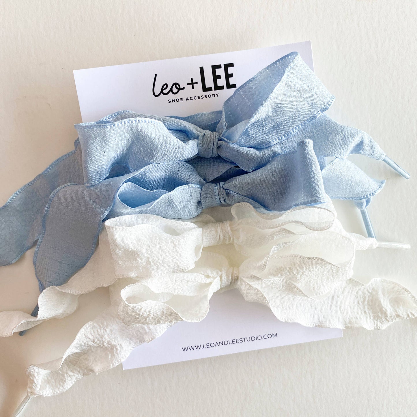 Gingham Shoe Lace Sets– Ribbon Bow Shoe Accessories