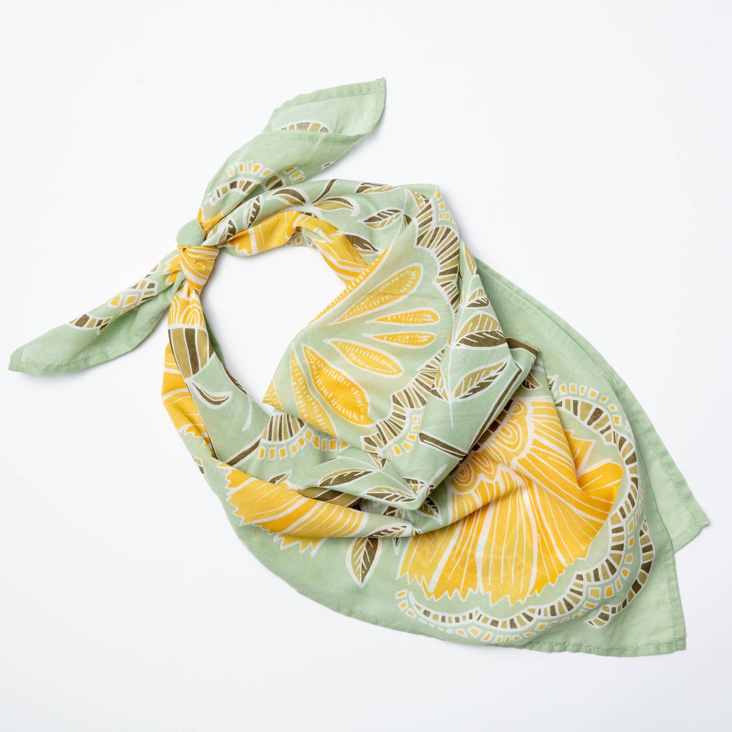 34" yellow and green Bandana