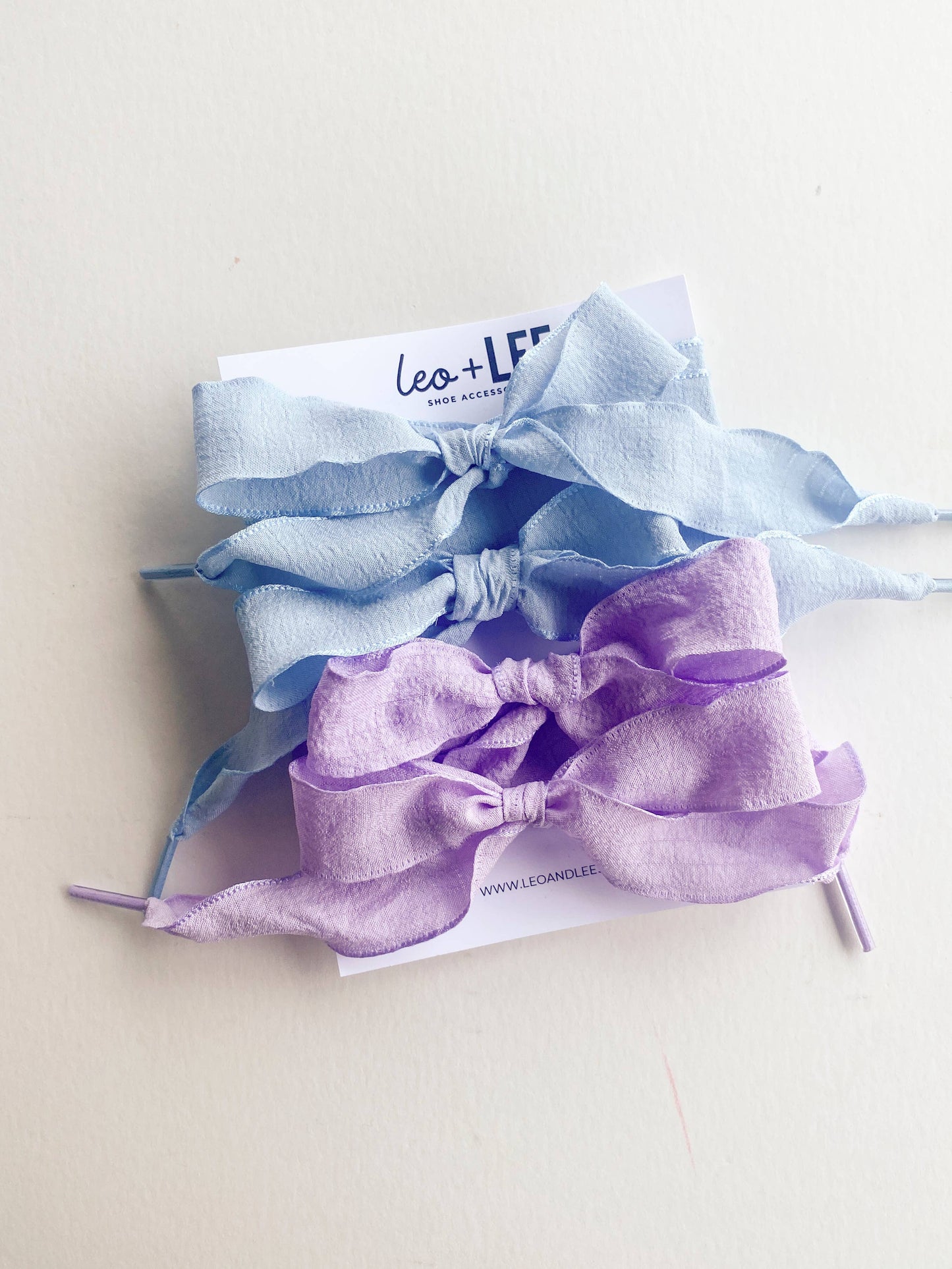 Gingham Shoe Lace Sets– Ribbon Bow Shoe Accessories