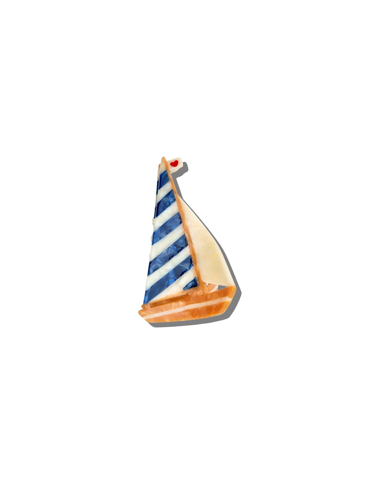 Sailboat - Solar Eclipse - Hand-painted Claw Hair Clip | Eco-Friendly