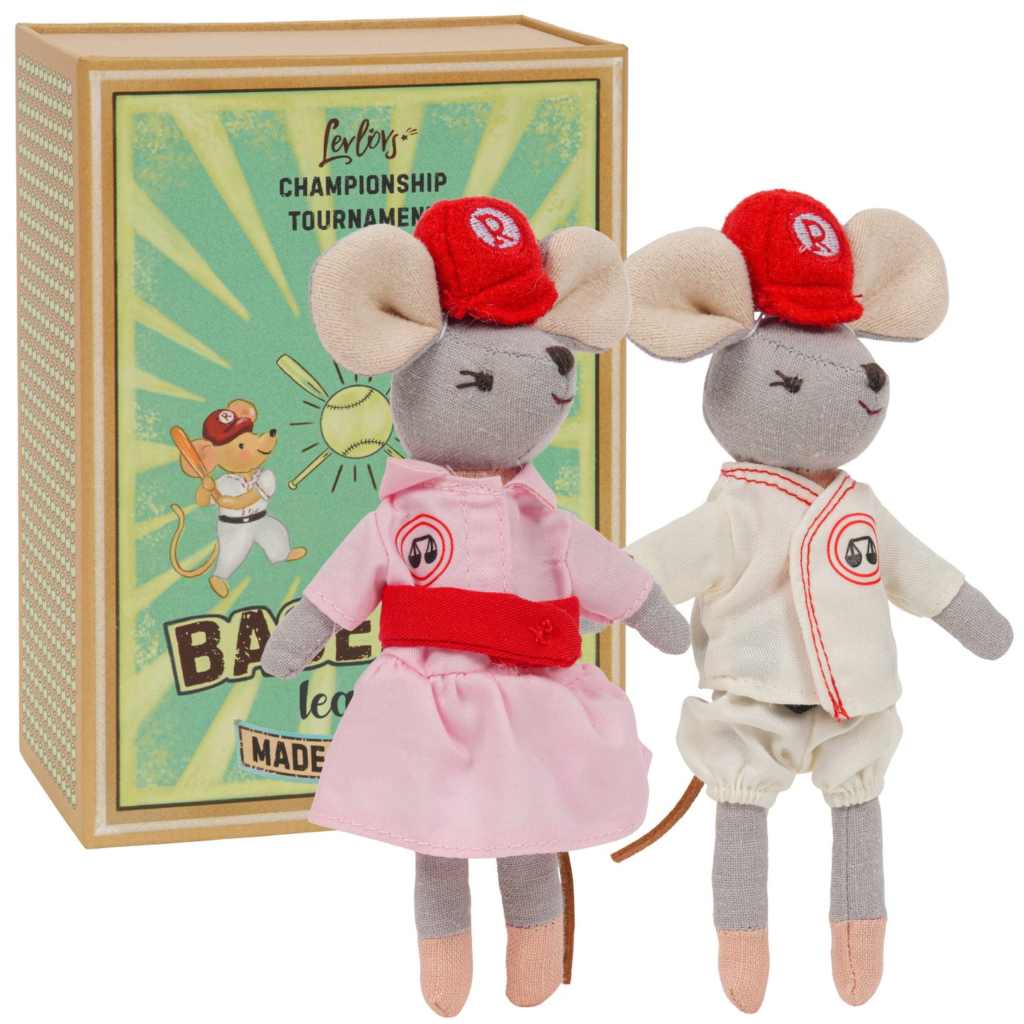 Baseball Mice Plush Toy Set