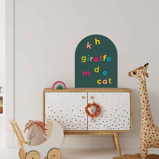 Green Mini Arch Magnetic Wall Decal- The Type Set Co.