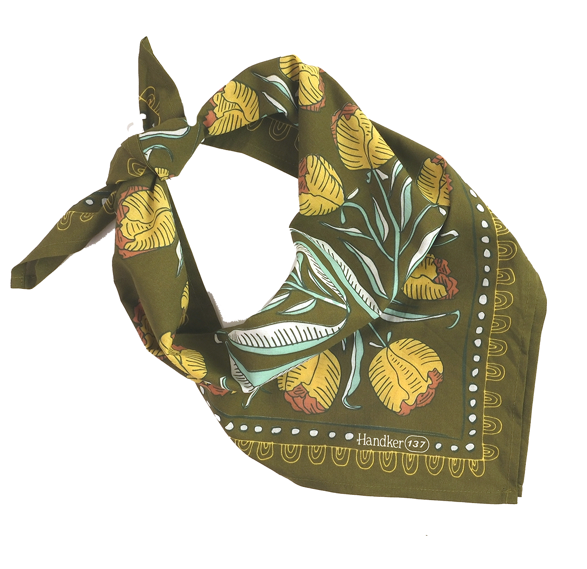 Green and yellow handkerchief