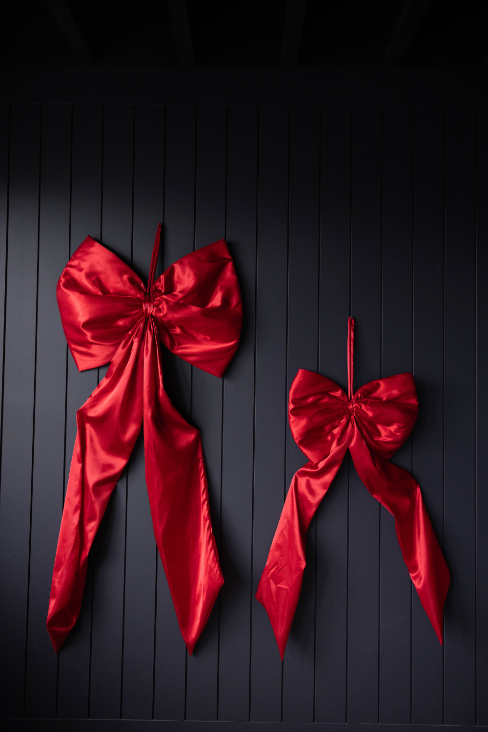 Bows Oversized Red Satin Fabric