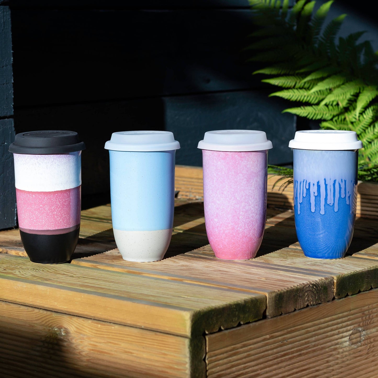 Nova Ceramics Travel Mugs - Neptune Ceramic Travel Mug – 16oz with Lid & Sleeve