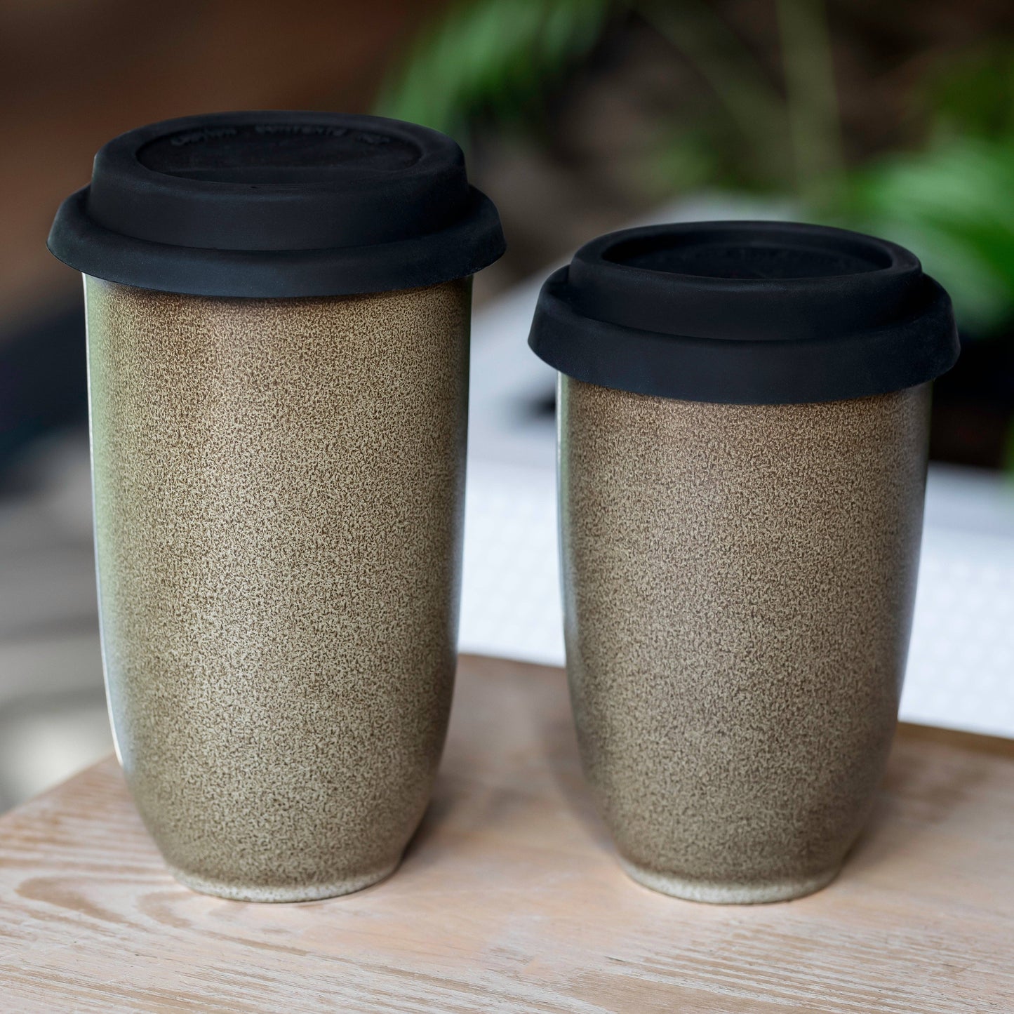 Brown Nova Ceramics Travel Mugs - Mantle Ceramic Travel Cup 16oz | Reusable Coffee Cup