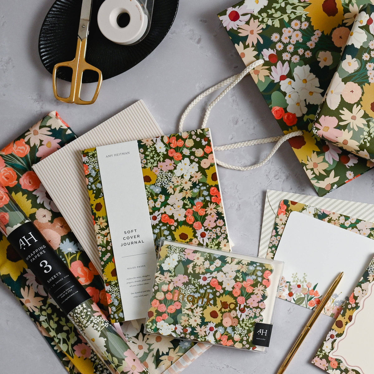 Flower Market Tea Towel - Amy Heitman