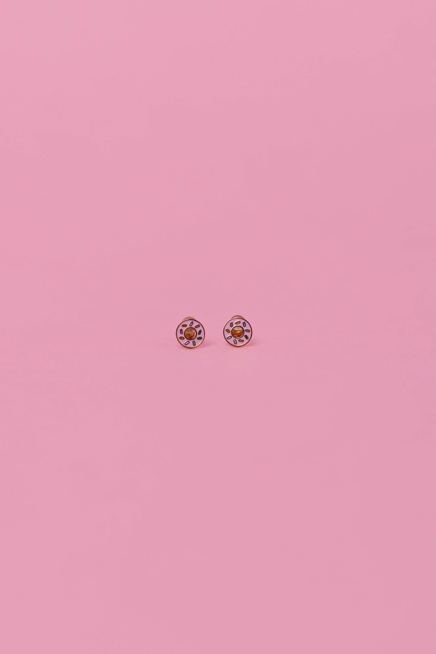 Donut Enamel Flat Back Kids Earrings - JaxKelly