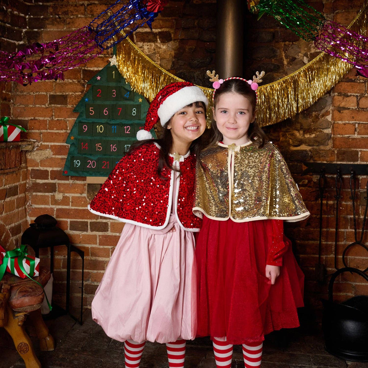 Santa Sequin Velvet Hat (3-10 Years) - Rockahula Kids US
