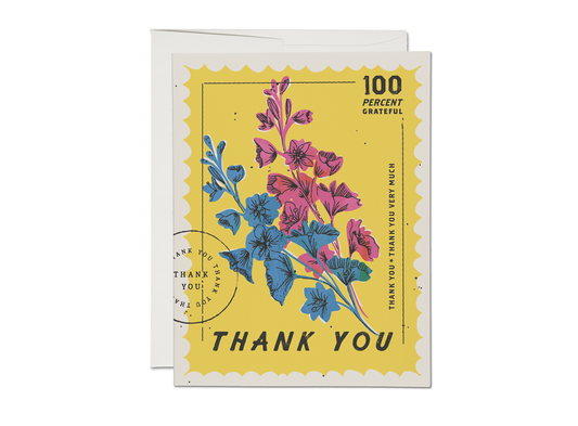 100 Percent thank you Red Cap Cards