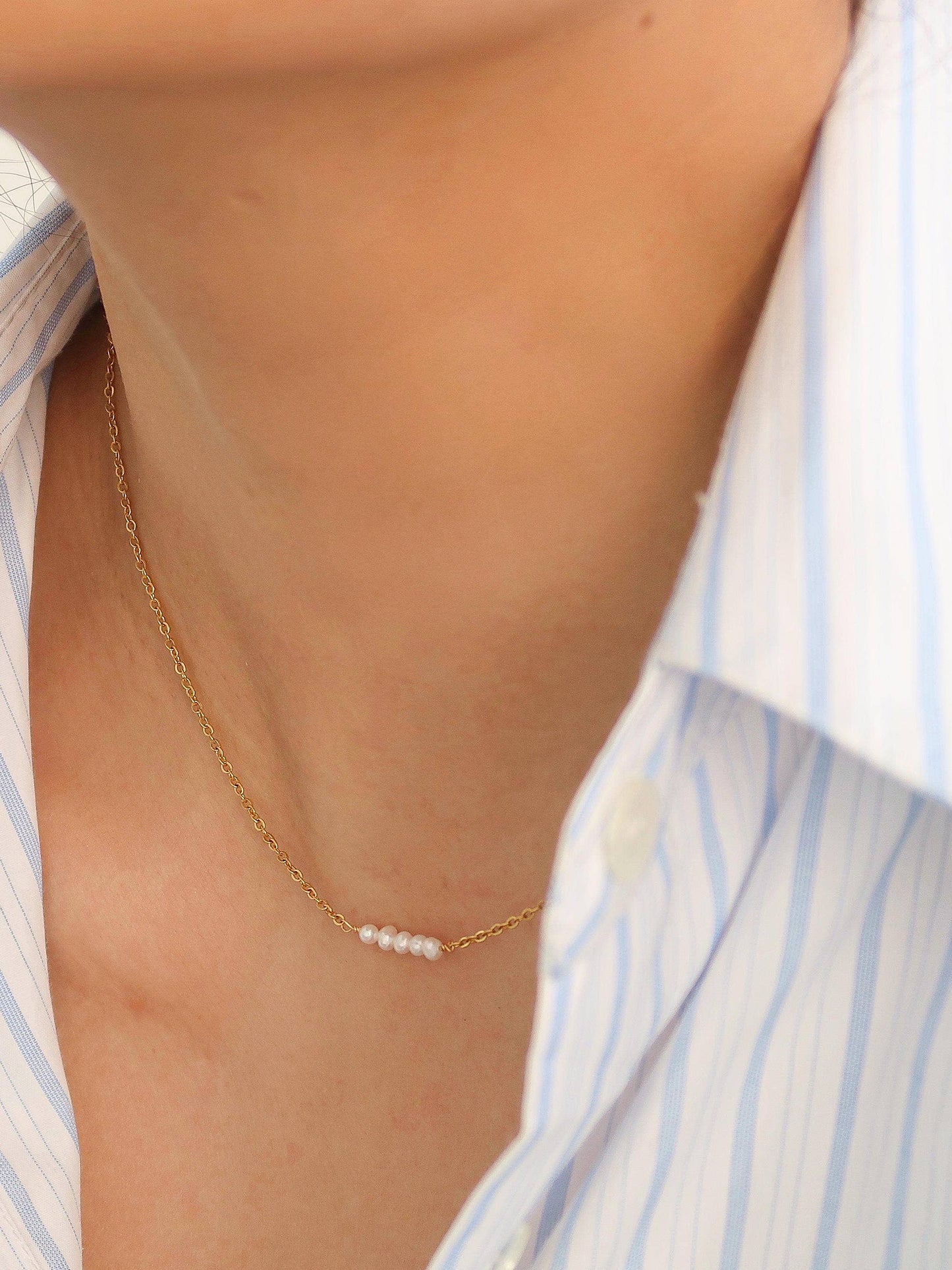 Petite Pearl Chokers Flânerie by MAIQ - 18K Non-Tarnish
