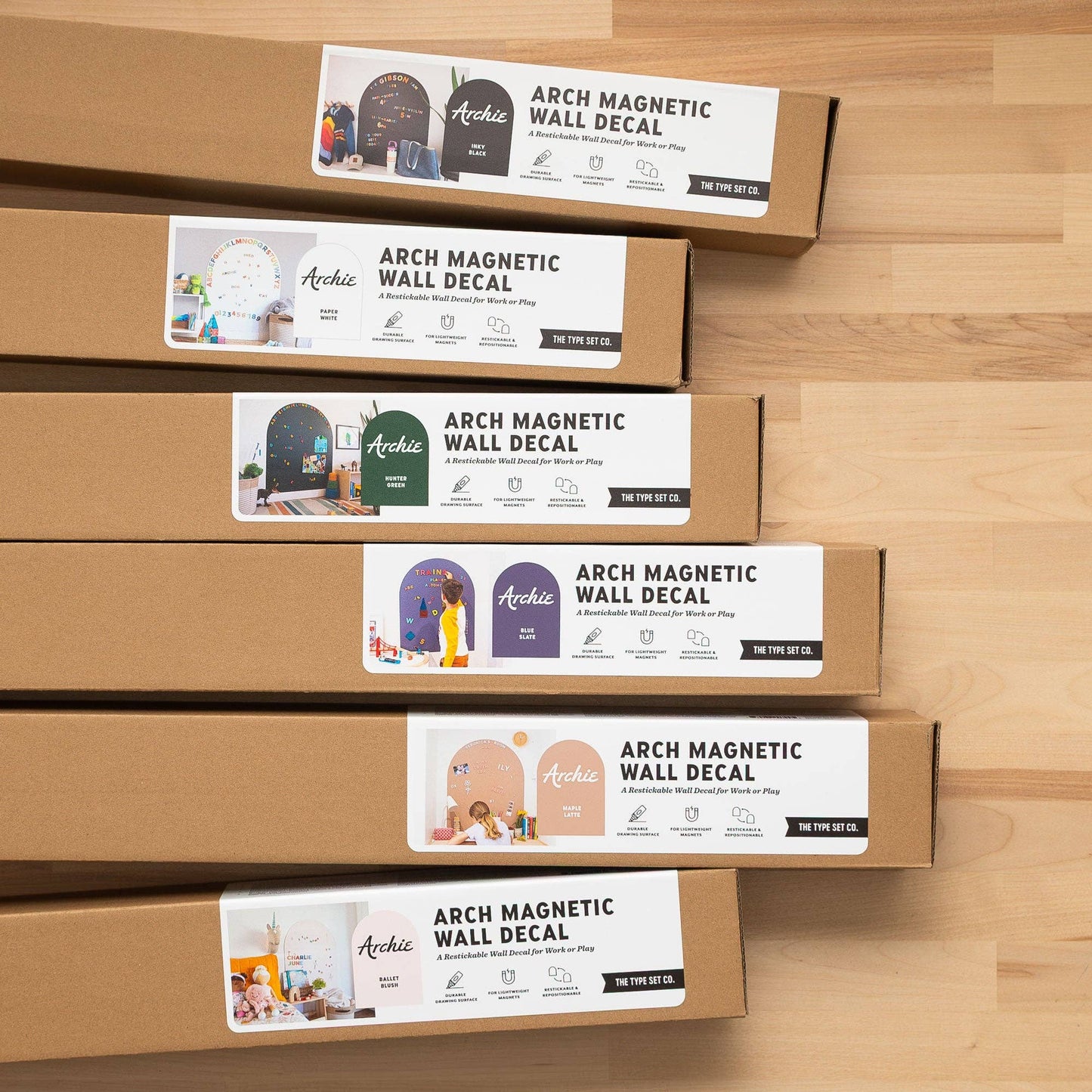 Large Maple Magnetic Arch Wall Decal - The Type Set Co.