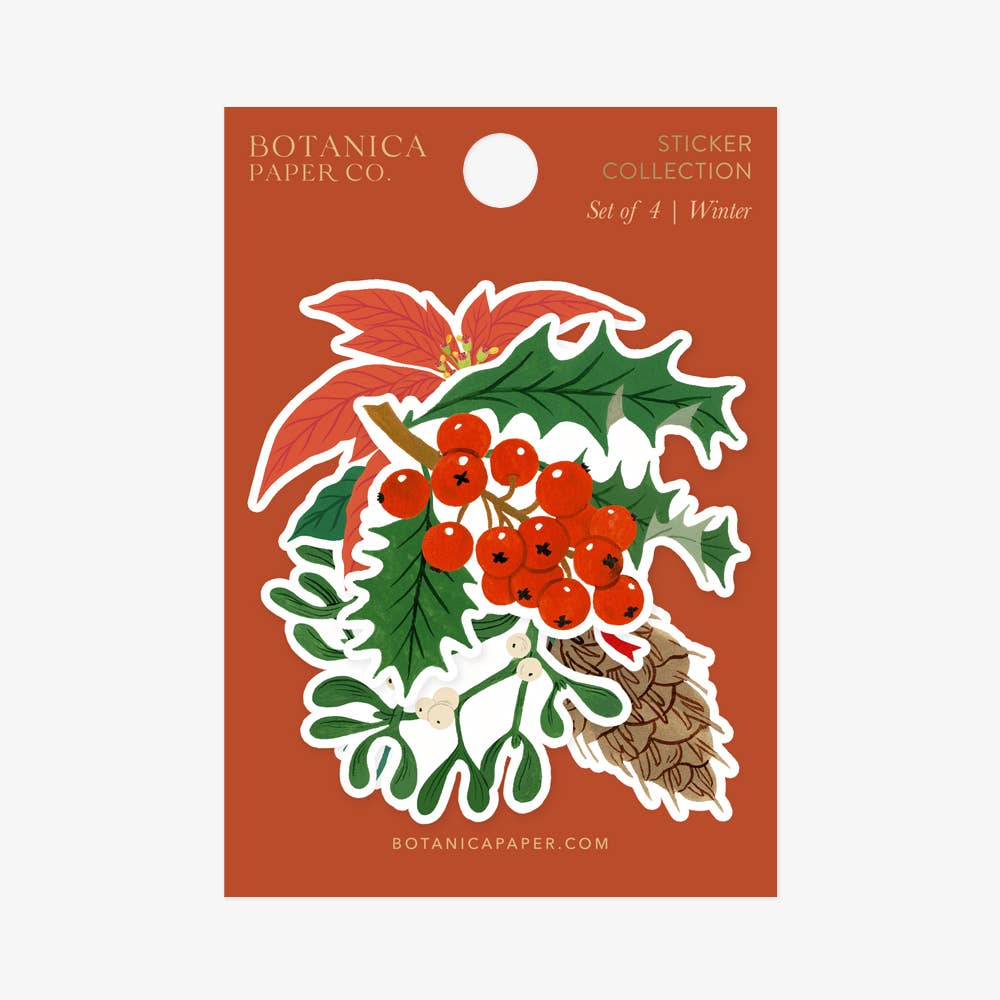 WINTER STICKER SET OF 4