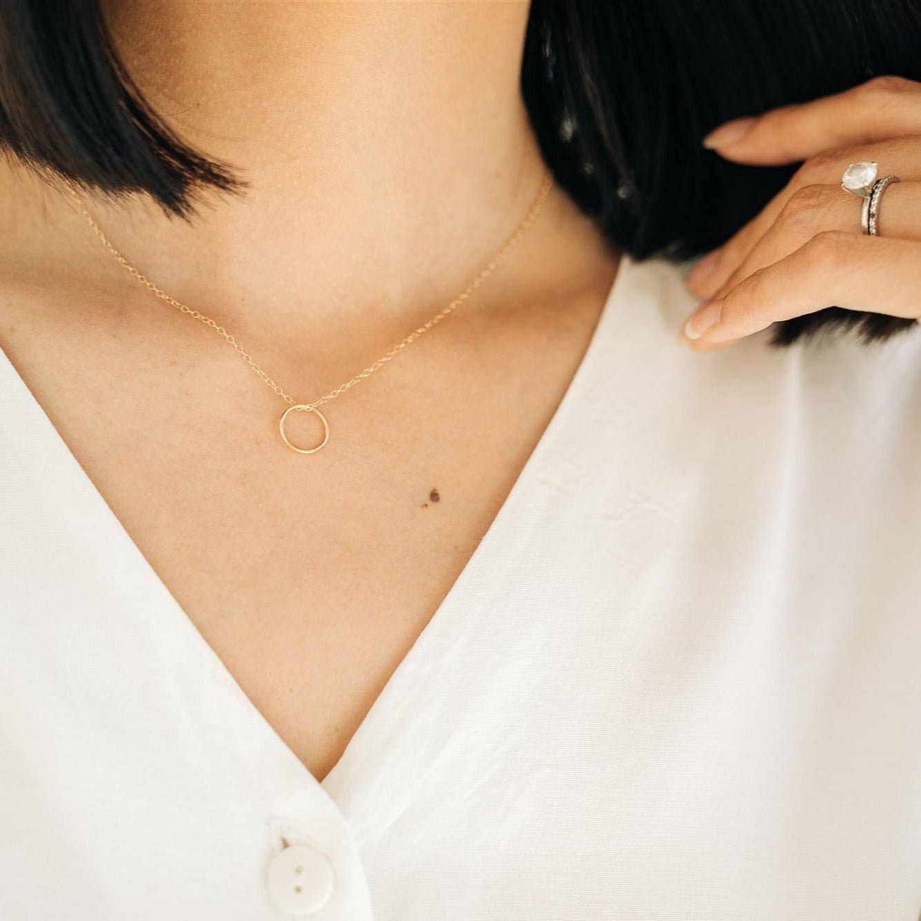 Sol Circle Pendant Necklace | Gold Fill  - Sheena Marshall Jewelry