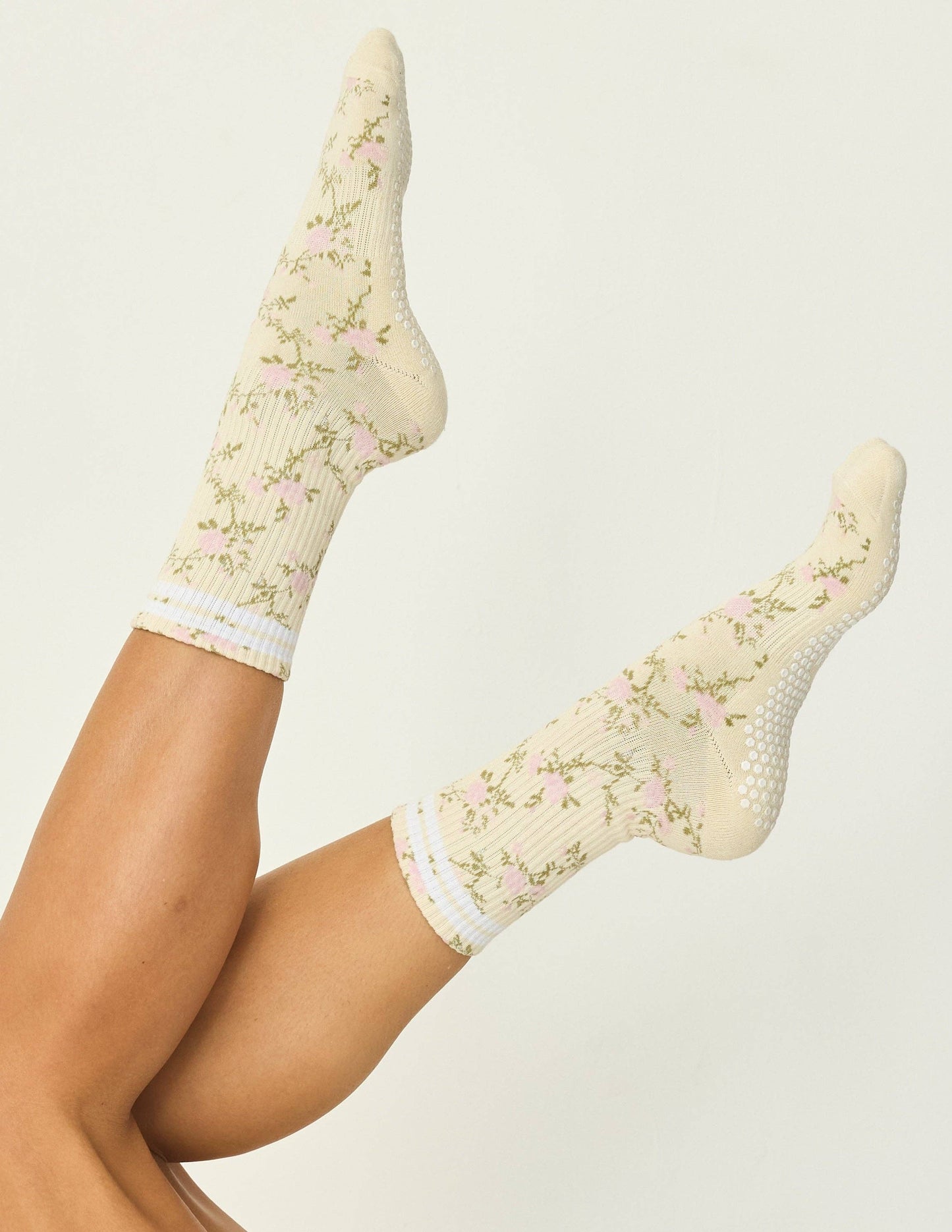The Floral Grip Sock - LUCKY HONEY