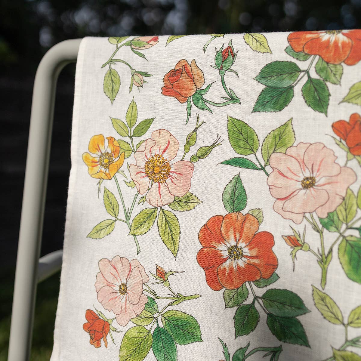 WILD ROSES | 100% LINEN TEA TOWEL - Botanica Paper Co.