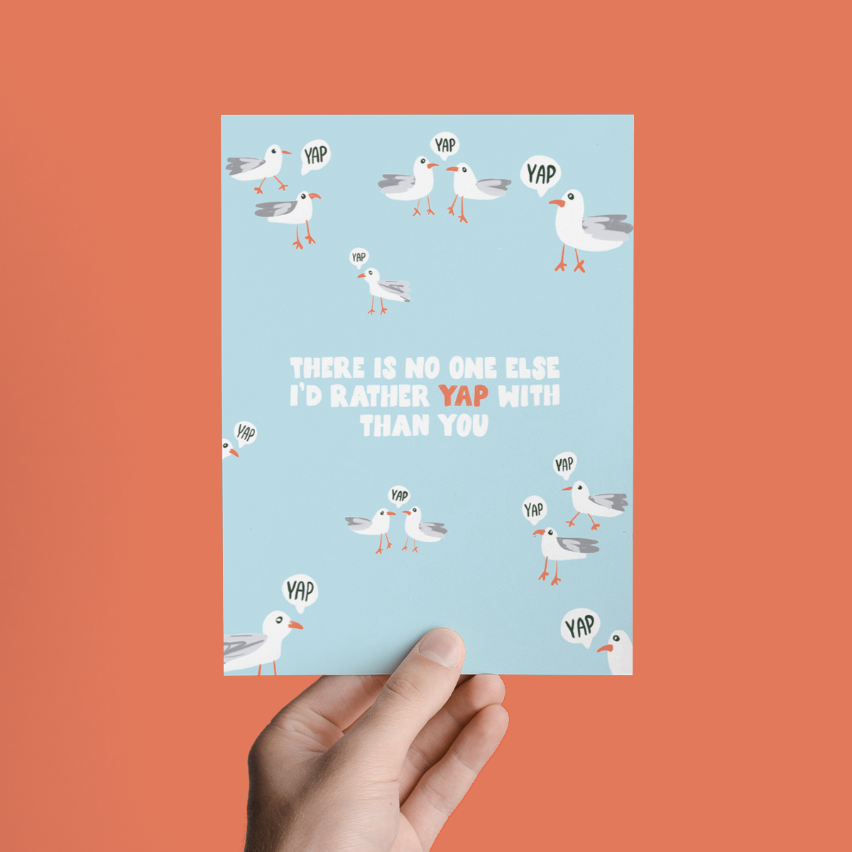 Yapping Seagulls Valentine Anniversary Love Greeting Card