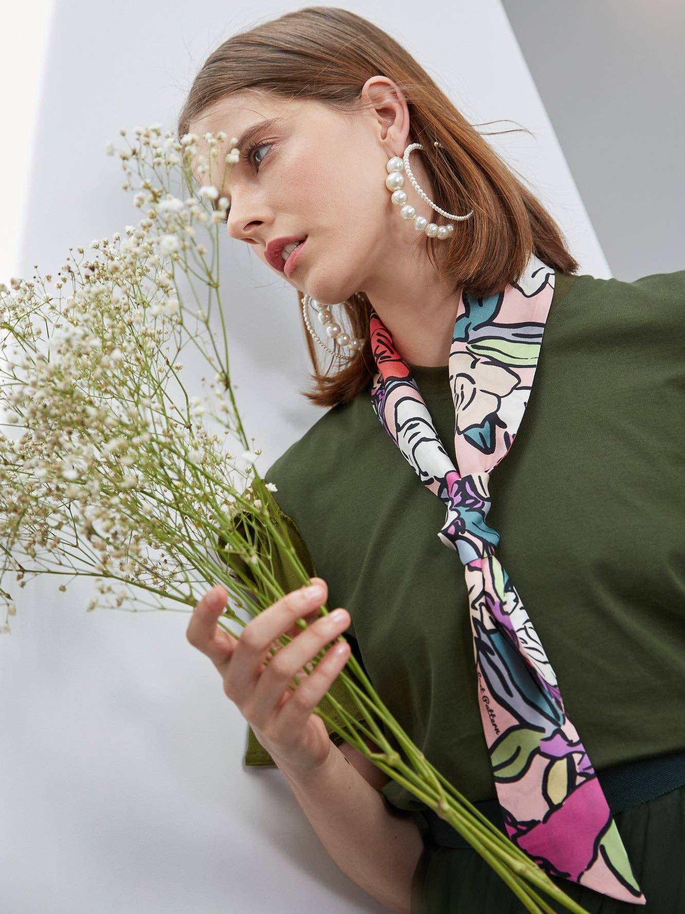 Azalea Silk Skinny Scarf - Lost Pattern NYC