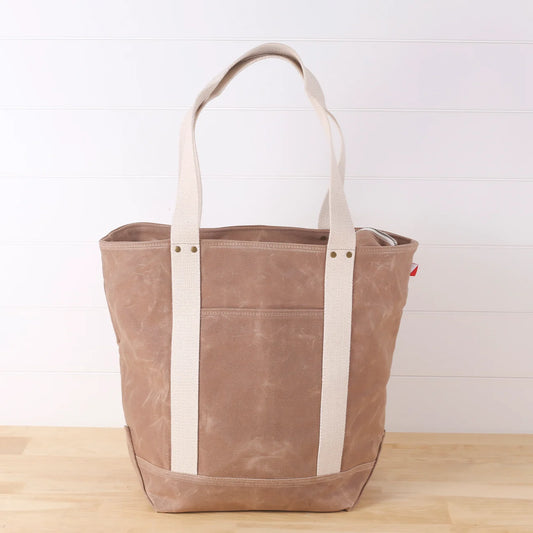 Brown Waxed Canvas Tote - ShoreBags
