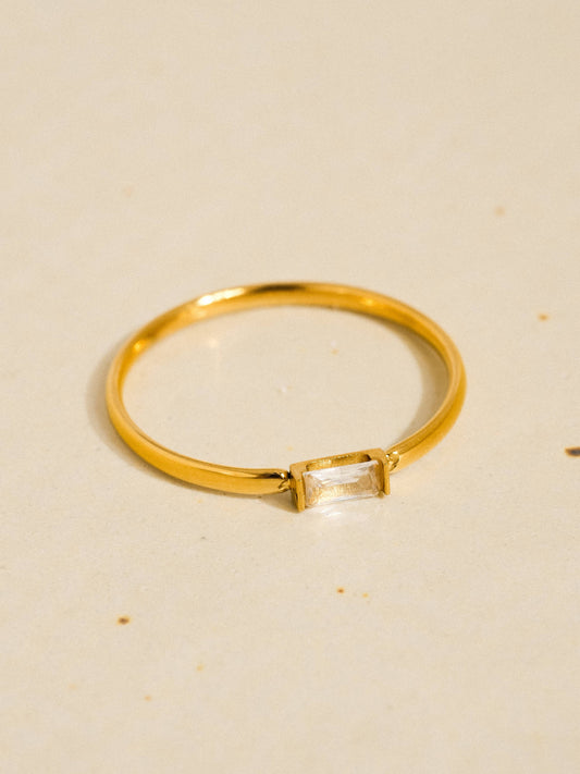 Côme 18K Gold Non-Tarnish Minimalist Thin CZ Band