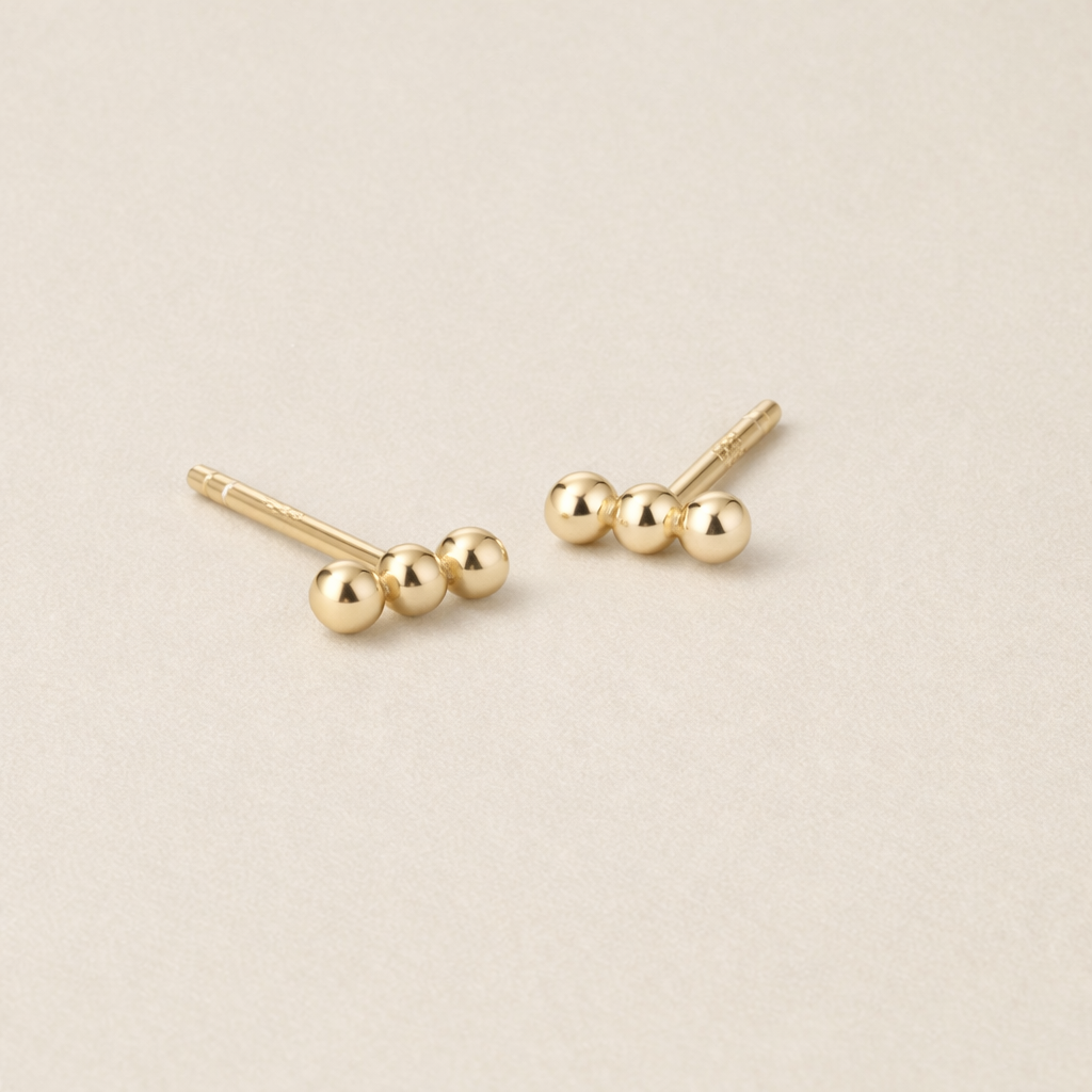 Lily Dot Bar Studs | Gold Fill - Sheena Marshall Jewelry