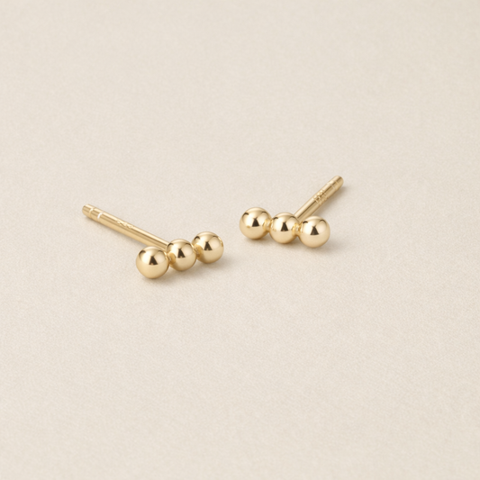 Lily Dot Bar Studs | Gold Fill - Sheena Marshall Jewelry