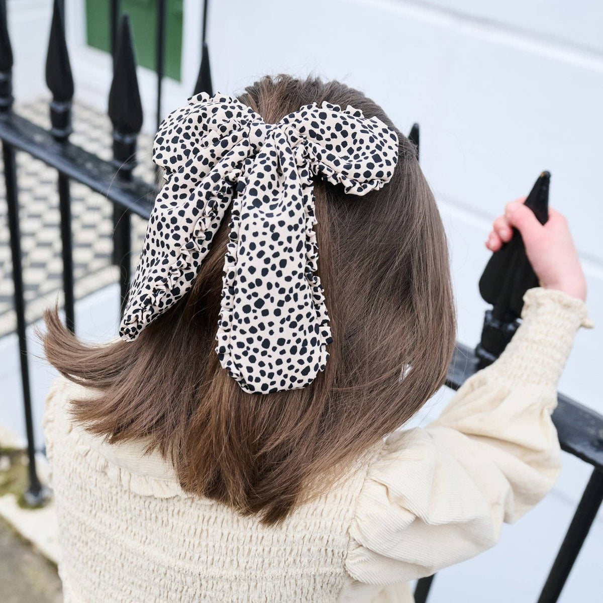 Leopard Love Frilly Bow Clip - Rockahula Kids US