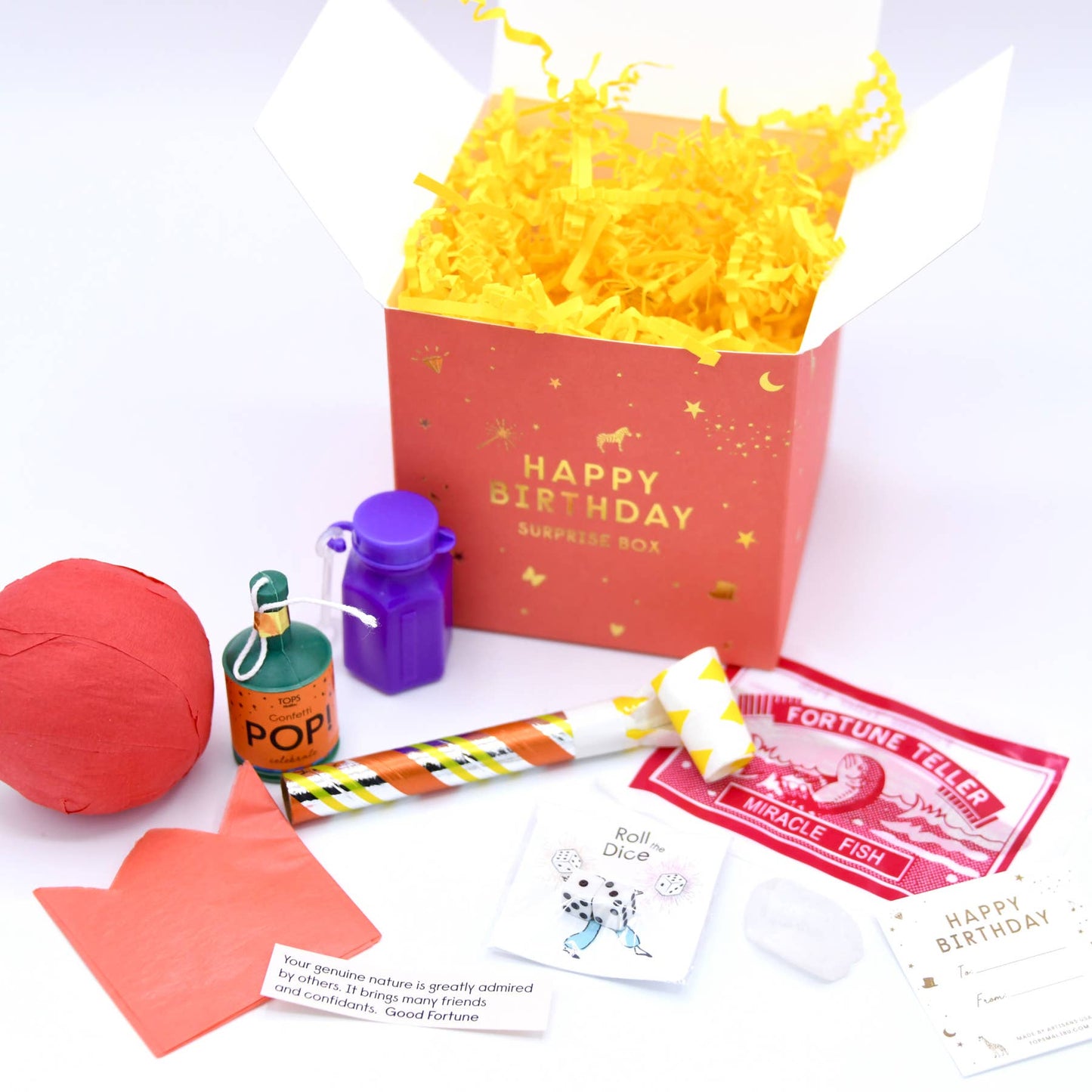 Happy Birthday in a Surprise Box - Assorted Colors