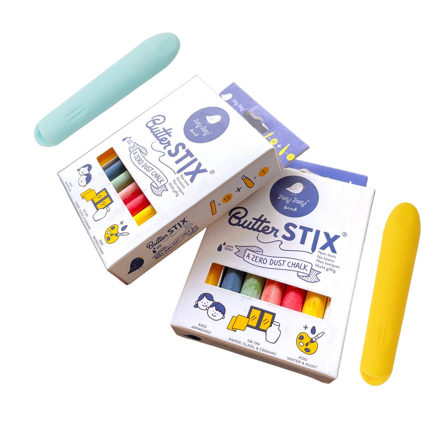 Colored ButterStix® - Dustless Chalk Colors with Holder 12 pcs