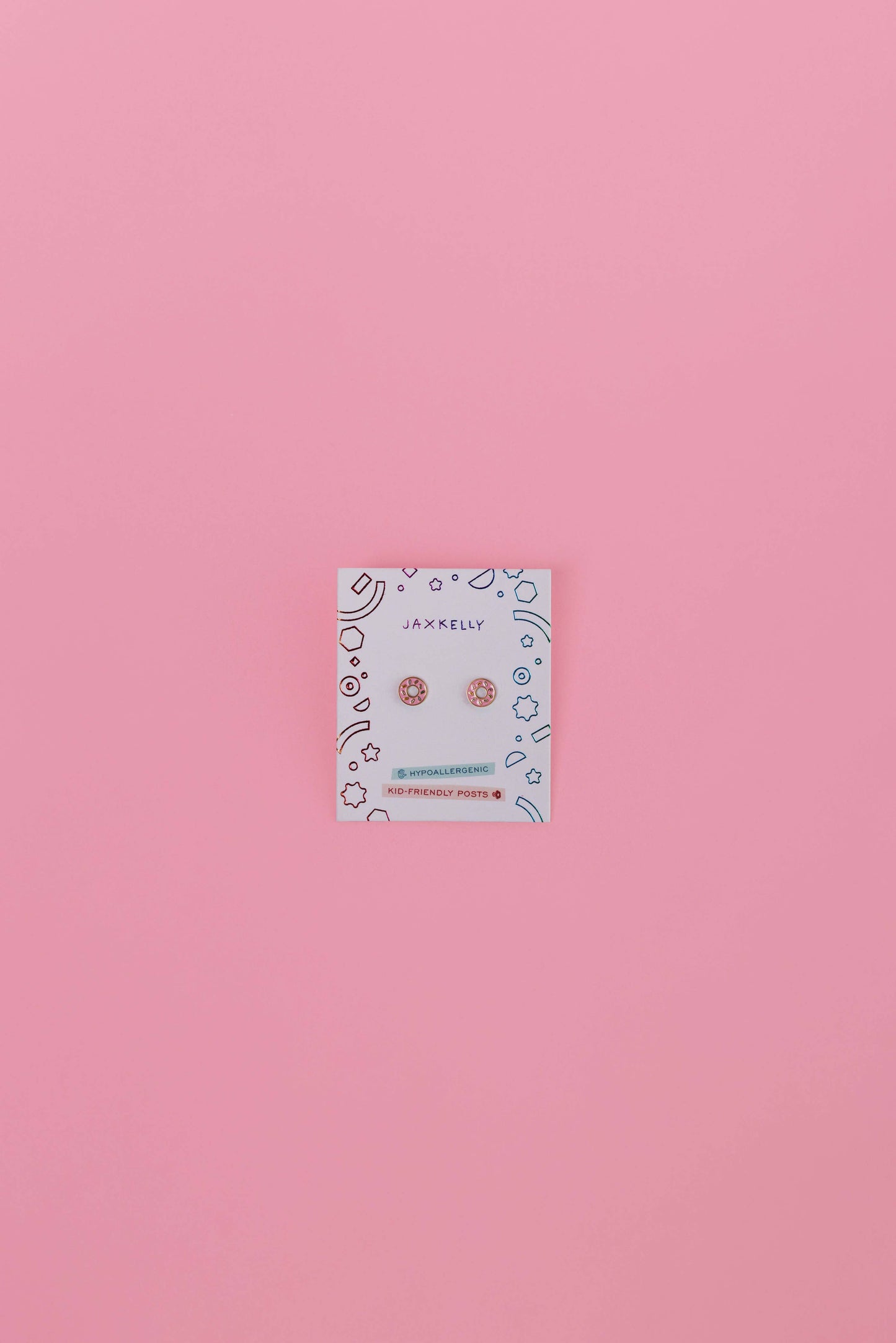 Donut Enamel Flat Back Kids Earrings - JaxKelly