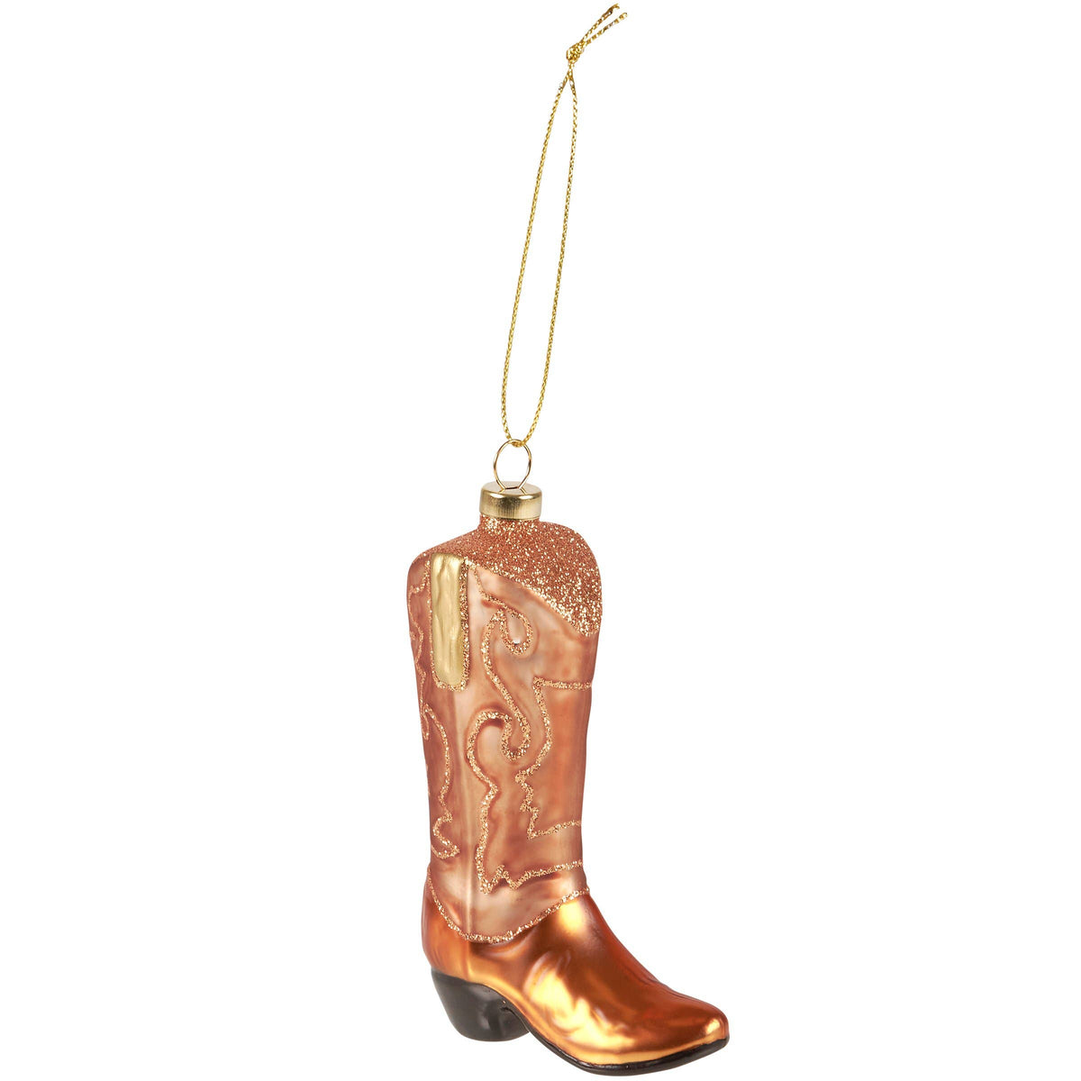 Cowboy Glass Boot Ornament - Primitives by Kathy