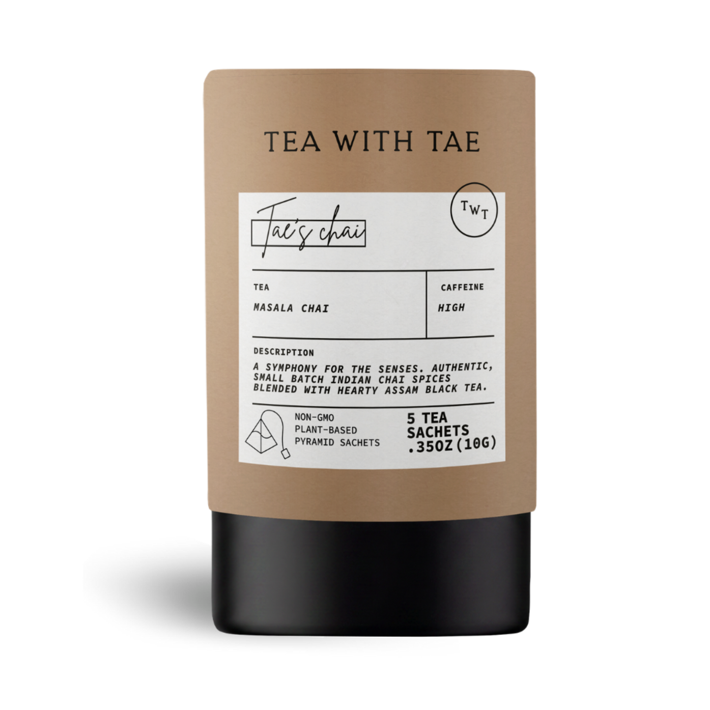 Chai Black Tea Mini Tea Tube Gift (5 tea bags)