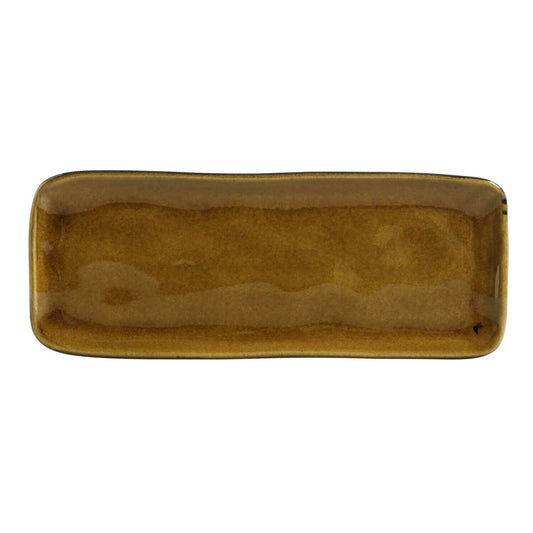 Rectangular Platter Medium 12.99 x 5.12" Amber