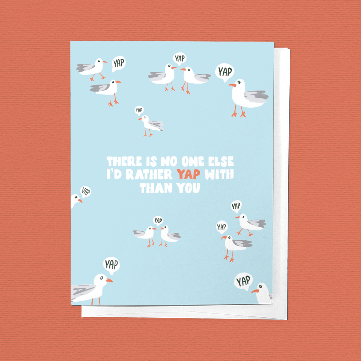 Yapping Seagulls Valentine Anniversary Love Greeting Card
