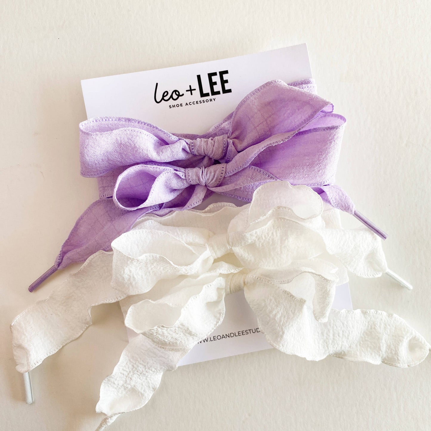 Gingham Shoe Lace Sets– Ribbon Bow Shoe Accessories