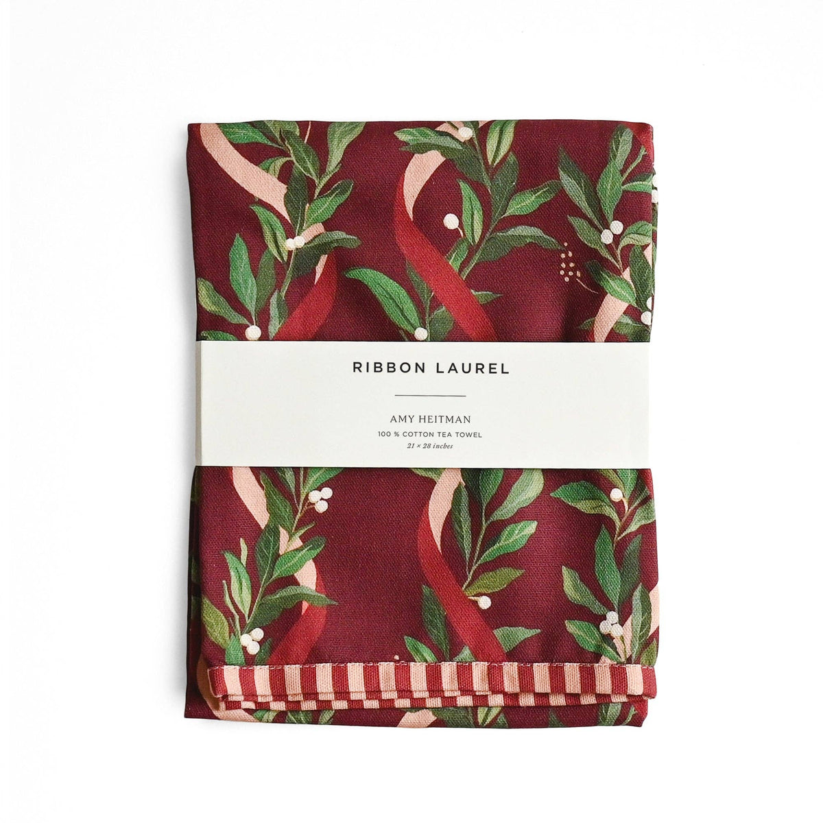 Ribbon Laurel Tea Towel - Amy Heitman