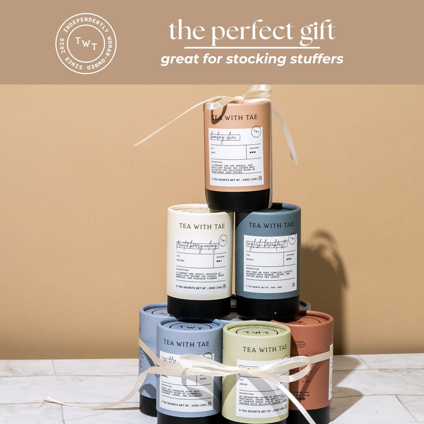 Bombay Masala Chai Black Tea Mini Tea Tube Gift (5 tea bags)