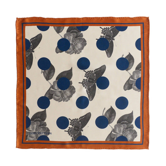 Noir Floral Silk Pocket Square - Lost Pattern NYC