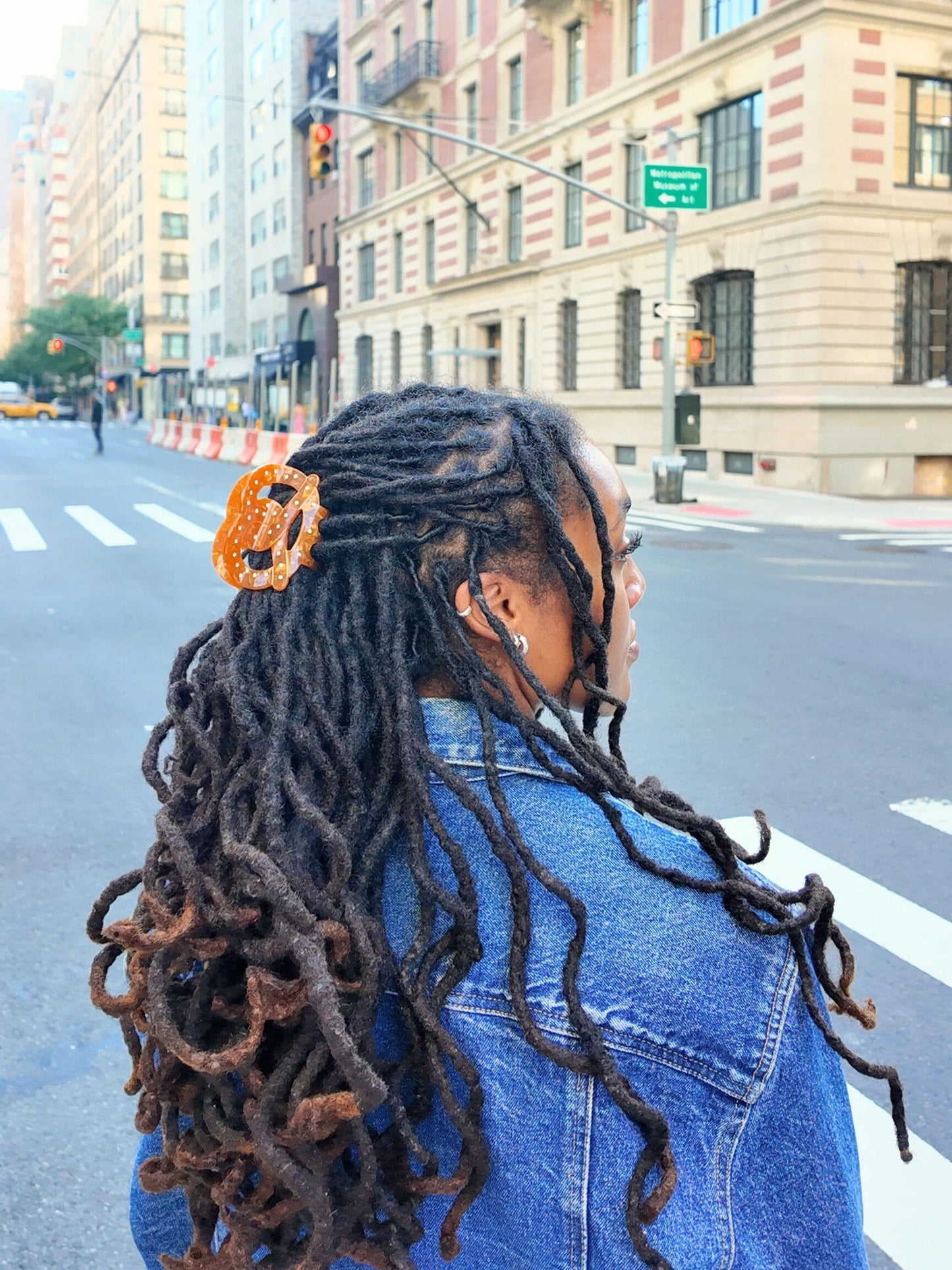 Pretzel - Solar Eclipse - Hand-painted Hair Claw Clip | Eco-Friendly