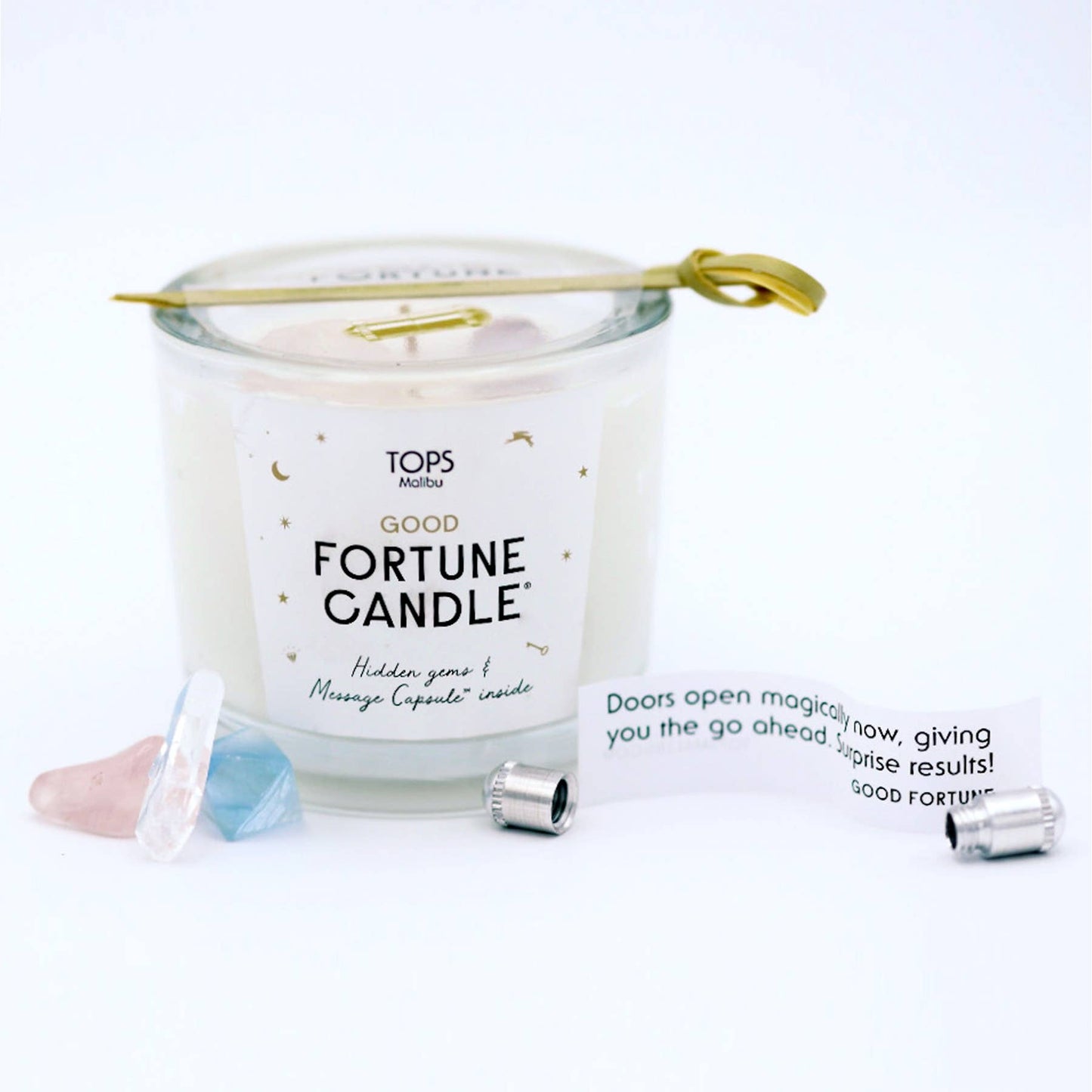 Good Fortune Candle w/Hidden Gems & Fortune Capsule