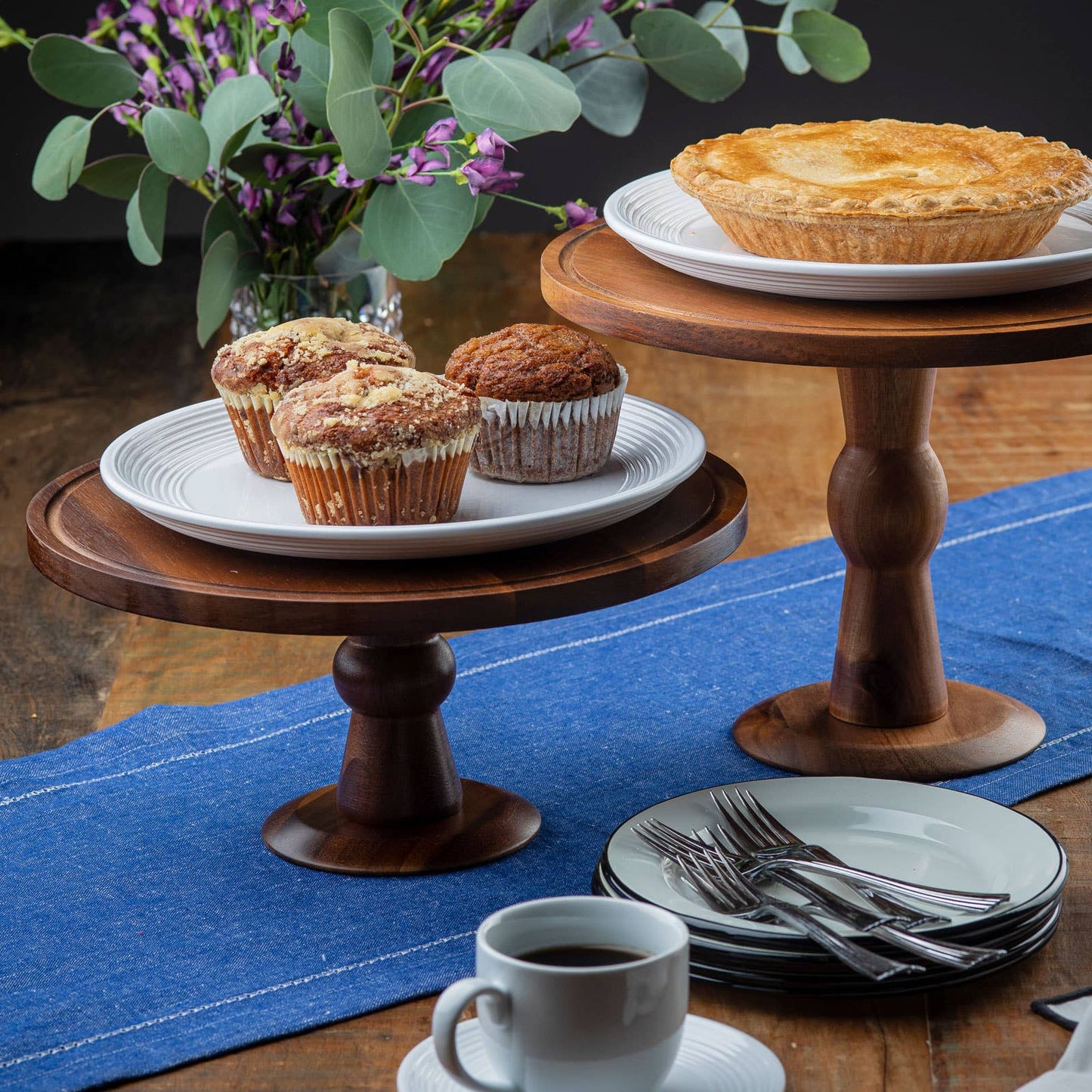Acacia Cake Stand - small