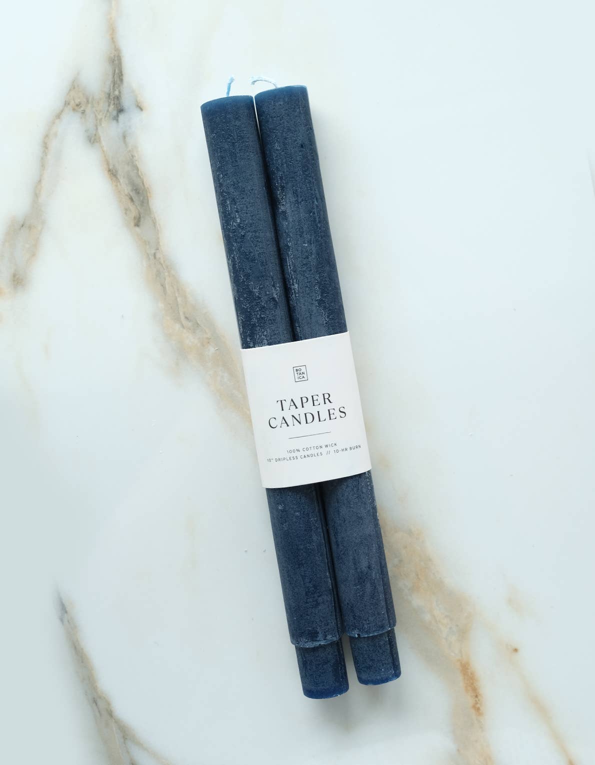 Navy Taper Candle Pair