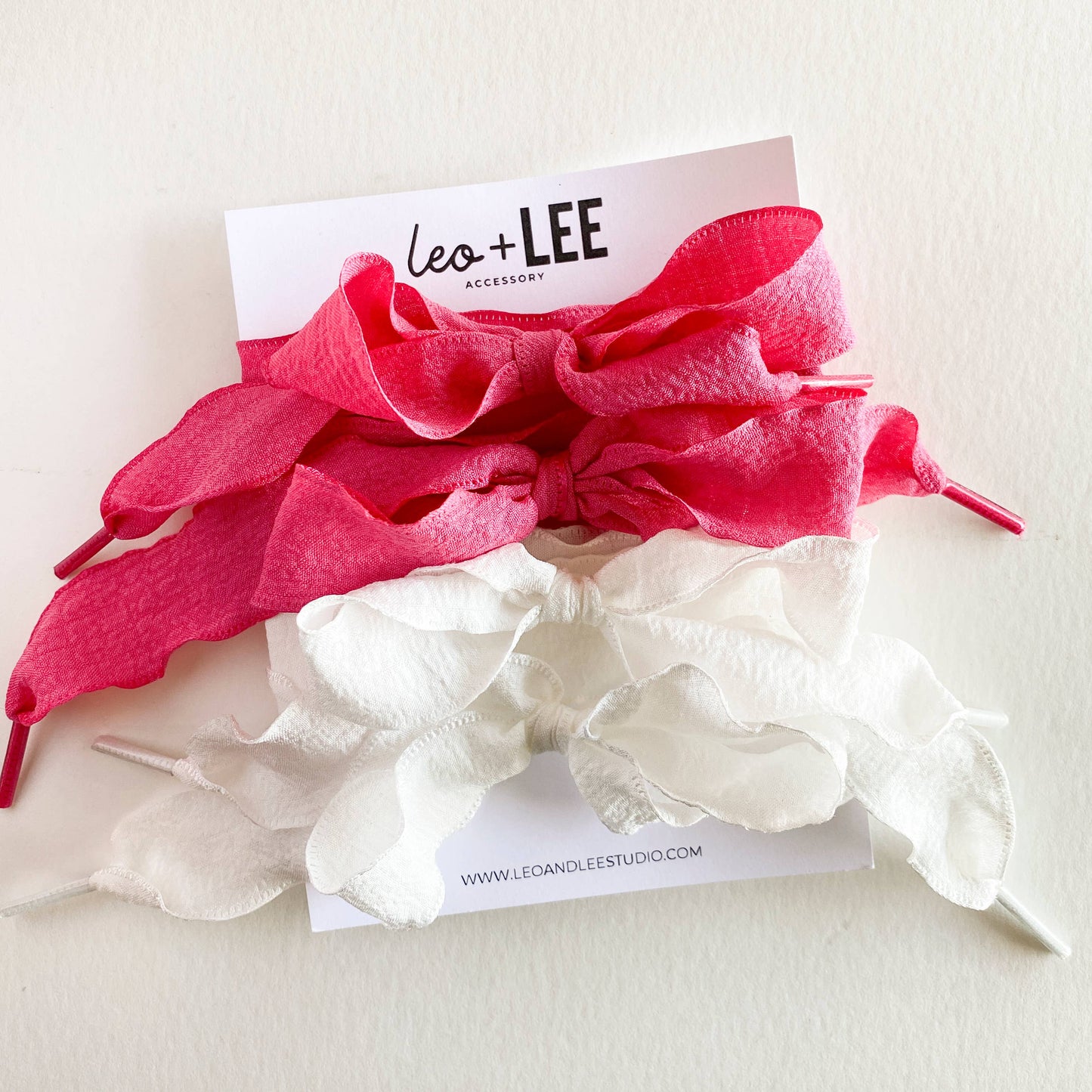Gingham Shoe Lace Sets– Ribbon Bow Shoe Accessories