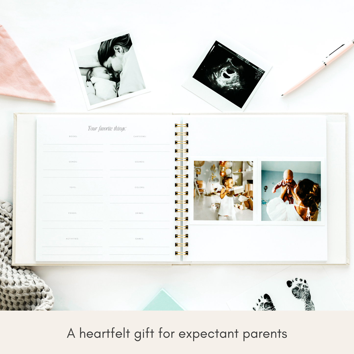 Baby Memory & Milestone Book – First Year Keepsake
