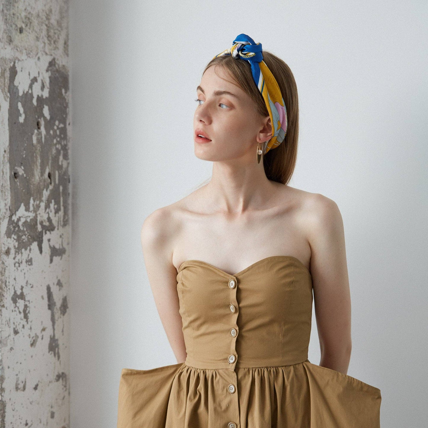 Yellow El Amor Silk Bandana - Lost Pattern NYC
