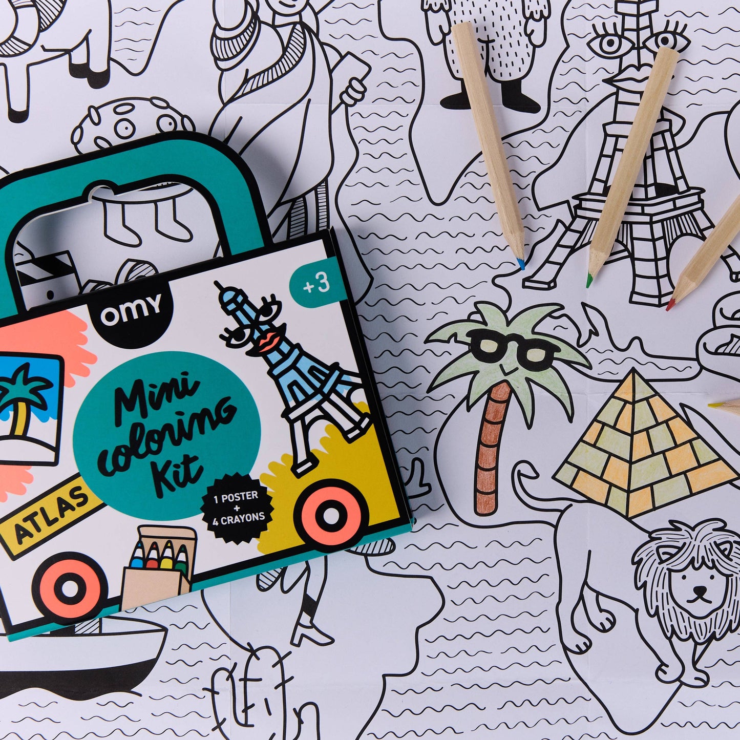 Atlas - Mini Pocket Coloring - OMY