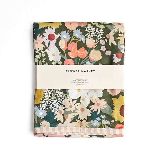 Flower Market Tea Towel - Amy Heitman